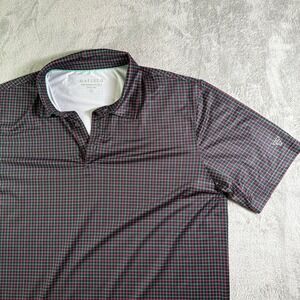 Maelreg Performance Polo Moisture Wicking Golf Athletic Plaid XL